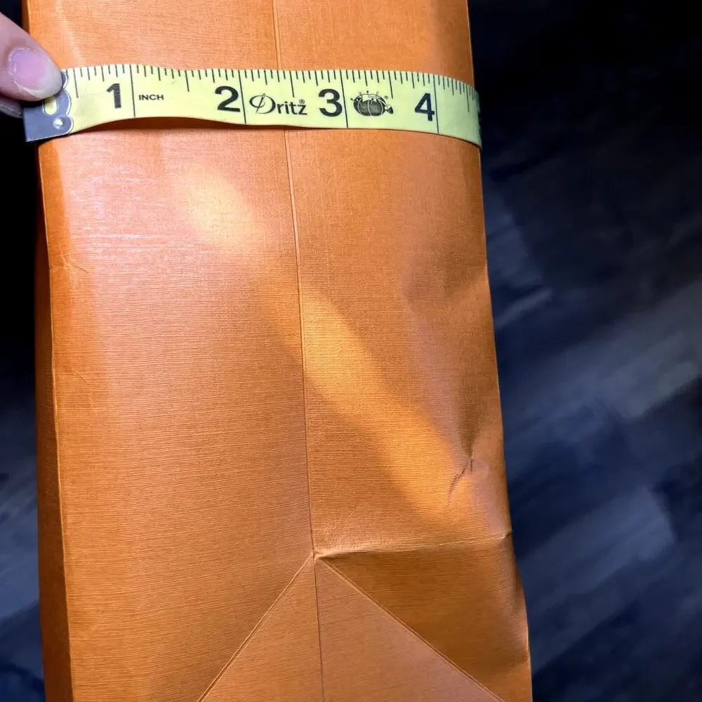 LOUIS VUITTON Large Orange Shopping Gift Bag Blue Handles Authentic
